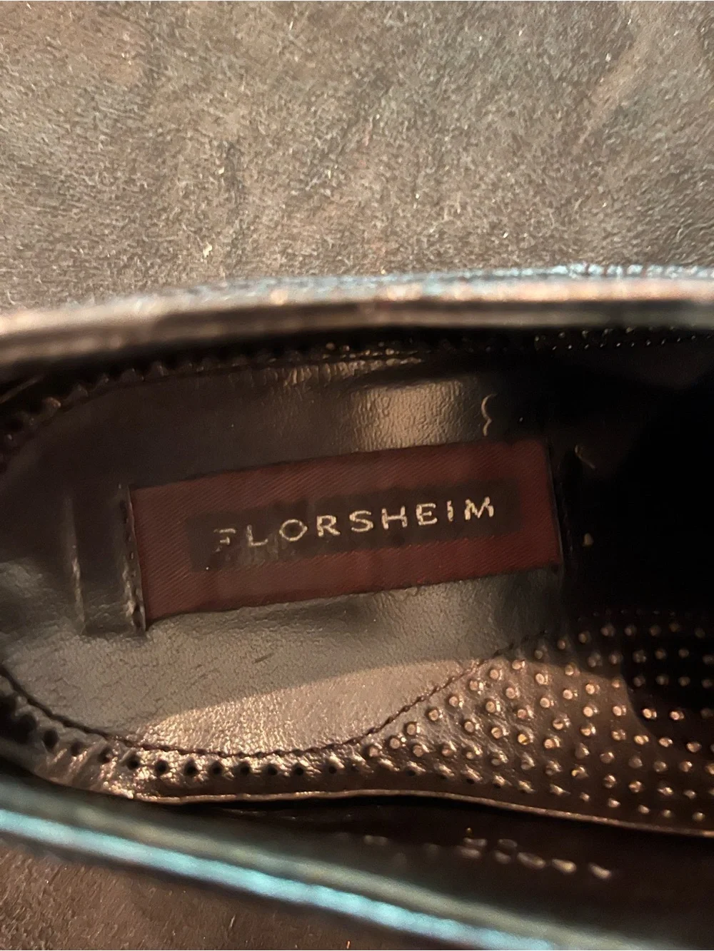 Florsheim Black Leather Wingtip Brogues